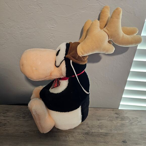 Vintage Dakin Opus Penguin Reindeer Plush 80s Holiday Christmas Bloom County - Picture 6 of 12